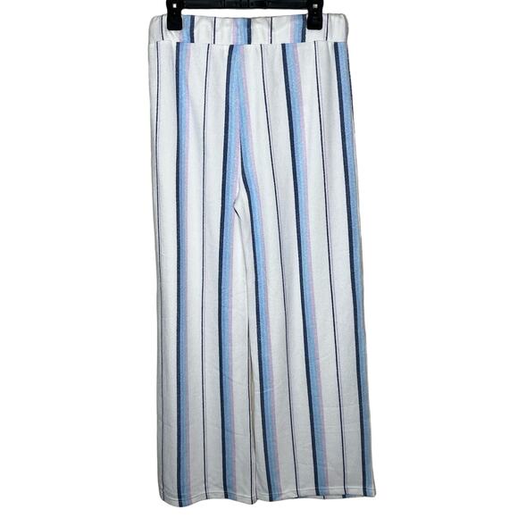 NWT Ocean Drive French Terry Pants LARGE Beach Rhone Island Striped Wide Leg - Picture 3 of 9